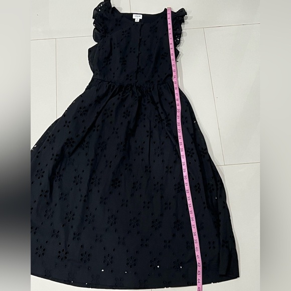 Black Smocked Ruffled Midi Sundress - Picture 14 of 16